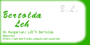 bertolda leh business card
